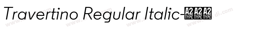 Travertino Regular Italic字体转换